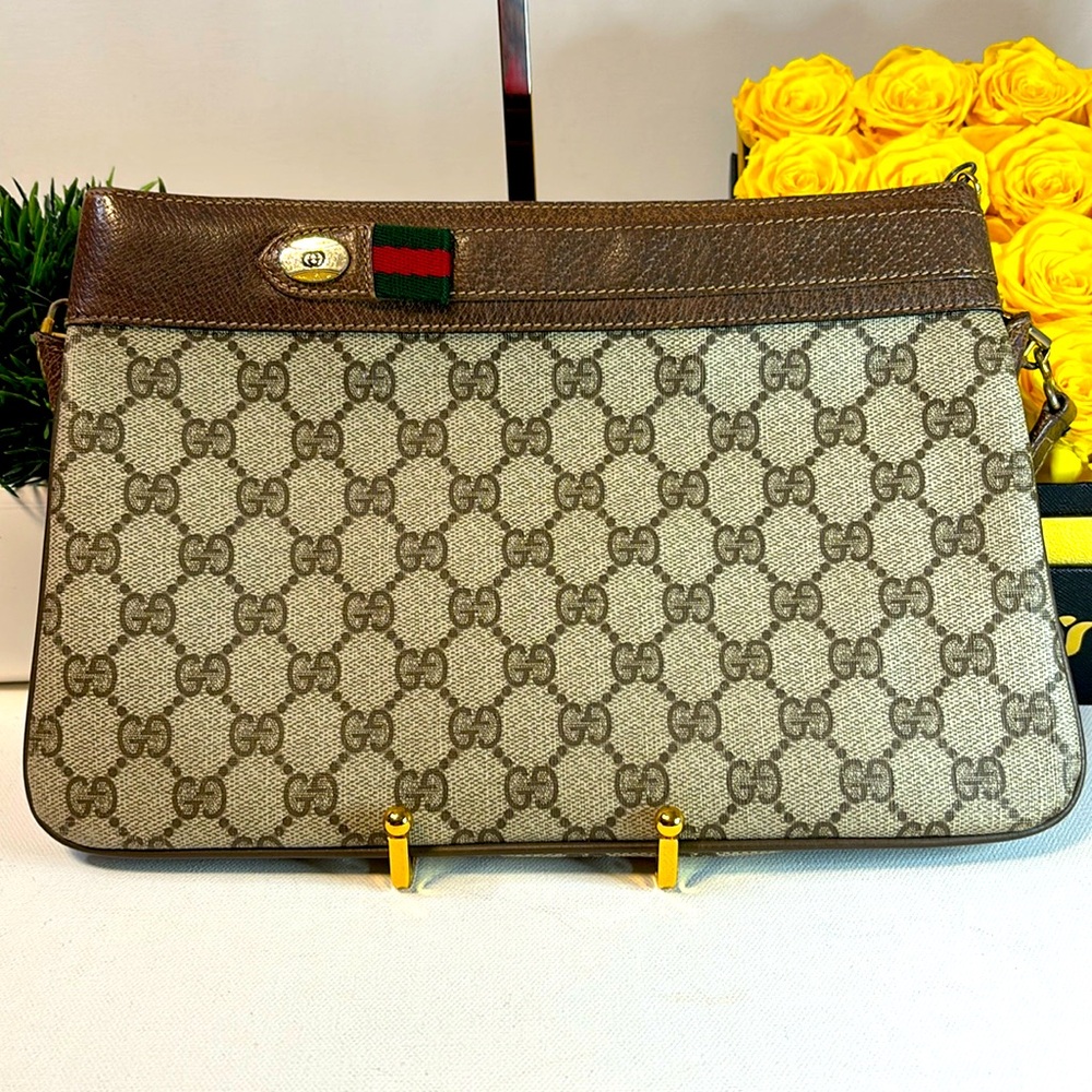 EUC Vintage Gucci Shoulder/Crossbody PVC Leather Bag
